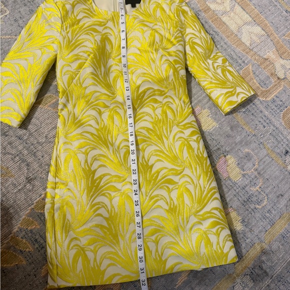 INTERMIX Yellow Clarke Jacquard Shift Dress - Picture 6 of 11